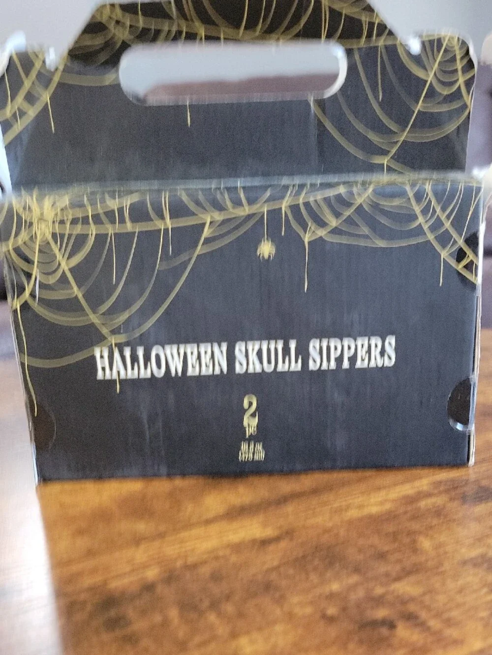 Halloween Skull Sippers Set Iridescent Multi-Color (2 Pack)